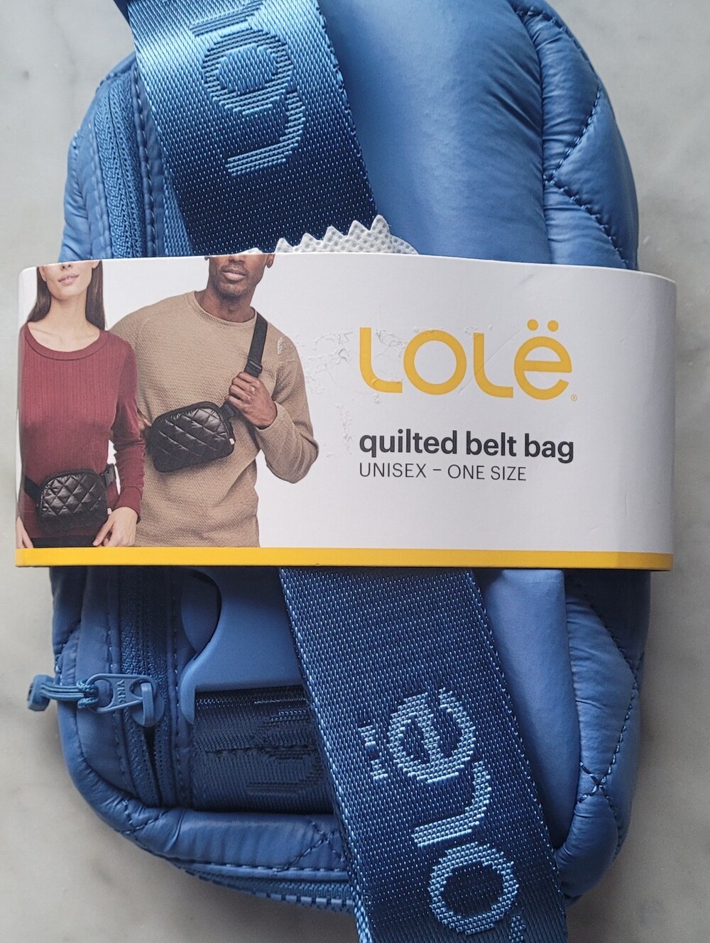 Lole Quilted Crossbody Belt Bag in Blue